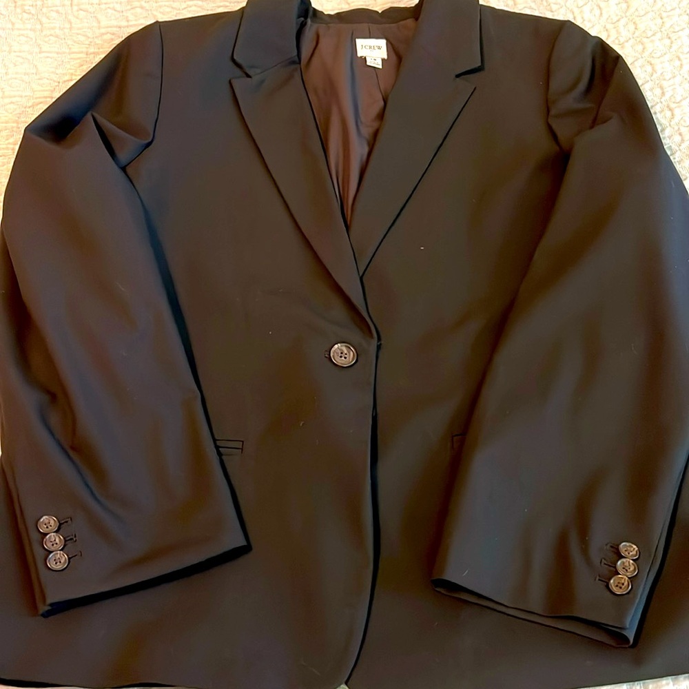 J. Crew Factory black blazer, sz 18. All season weight, EUC